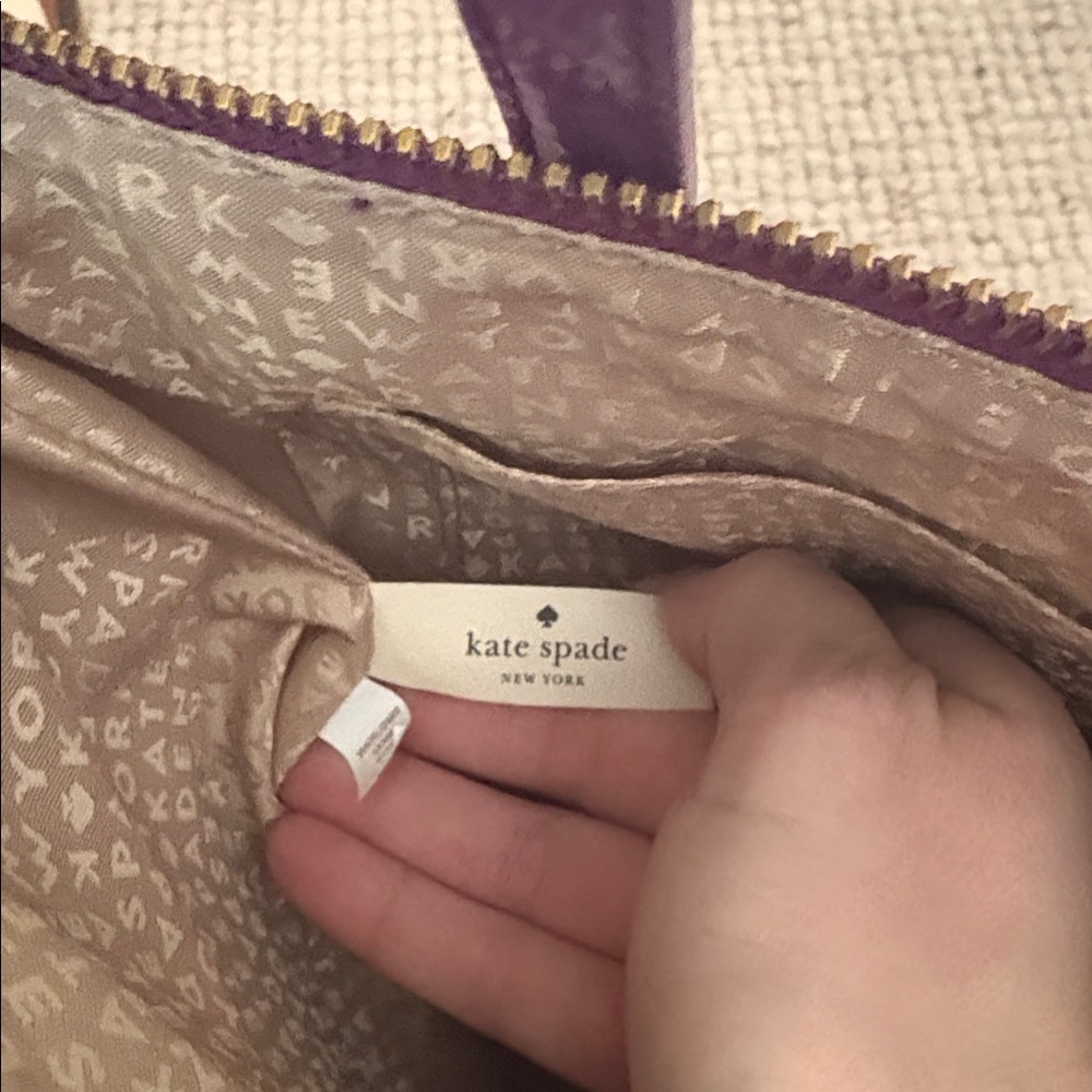 Kate Spade Patent Purple Tote Bag and wallet - Picture 9 of 9